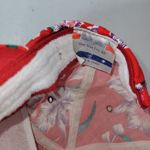 Vtg Freightliner Hat Cap Red Trucker Snapback Truck San Sun Retro 80s 90s Floral - Picture 12 of 16